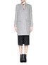 Main View - Click To Enlarge - MO&CO. EDITION 10 - Felt wool blend tailored coat