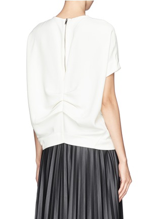 Back View - Click To Enlarge - MO&CO. EDITION 10 - Ruche back crepe top