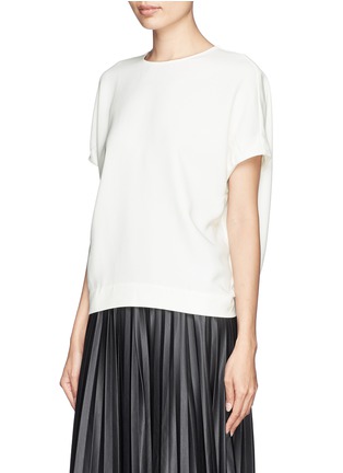 Front View - Click To Enlarge - MO&CO. EDITION 10 - Ruche back crepe top
