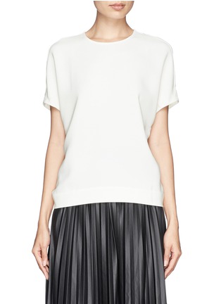 Main View - Click To Enlarge - MO&CO. EDITION 10 - Ruche back crepe top