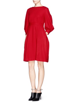 Figure View - Click To Enlarge - MO&CO. EDITION 10 - Pleat wool dress
