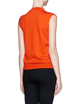 Back View - Click To Enlarge - MO&CO. EDITION 10 - Ruffle hem wool tank top