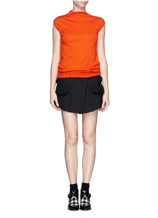 Figure View - Click To Enlarge - MO&CO. EDITION 10 - Ruffle hem wool tank top