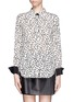 Main View - Click To Enlarge - MO&CO. EDITION 10 - Dot print silk shirt