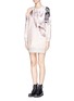 Figure View - Click To Enlarge - MO&CO. EDITION 10 - Marble print sweatshirt dress
