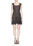 Main View - Click To Enlarge - RVN - 'Modern Lace' jacquard flare dress