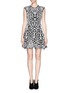 Main View - Click To Enlarge - RVN - 'Cougar' jacquard flare dress