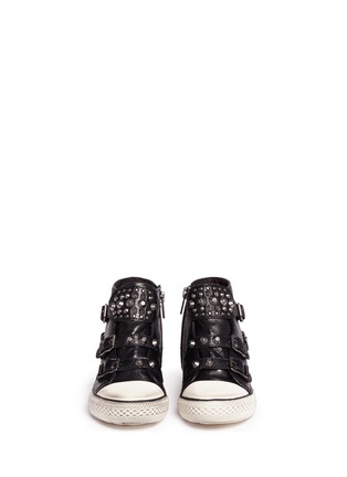 Figure View - Click To Enlarge - 90115 - 'Frog' stud leather kids sneakers