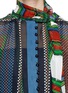 Detail View - Click To Enlarge - SACAI - Tartan dot print plissé pleat chiffon dress