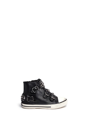 Main View - Click To Enlarge - 90115 - 'Frog' stud leather toddler sneakers