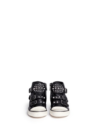 Figure View - Click To Enlarge - 90115 - 'Frog' stud leather toddler sneakers