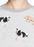 Detail View - Click To Enlarge - CHICTOPIA - Cow and pig embroidery cropped sweatshirt