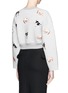 Back View - Click To Enlarge - CHICTOPIA - Cow and pig embroidery cropped sweatshirt