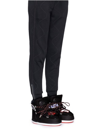 Figure View - Click To Enlarge - MSGM - x Moon Boot® 'Buzz' embroidered graphic patch boots