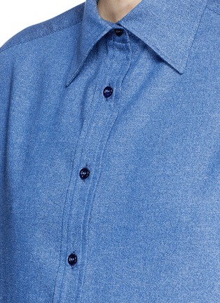 Detail View - Click To Enlarge - NEIL BARRETT - Colourblock denim shirt