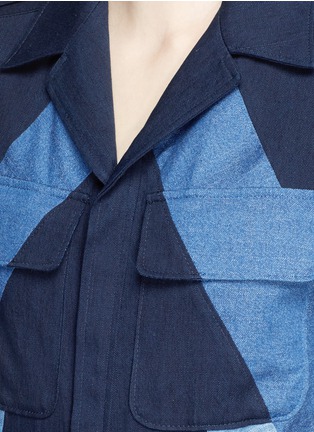 Detail View - Click To Enlarge - NEIL BARRETT - Lightning bolt stripe denim dress