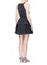 Back View - Click To Enlarge - ALEXANDER WANG - Drawcord waist tiered ruffle windbreaker dress