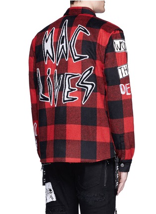 Back View - Click To Enlarge - HACULLA - 'Punk Work' check plaid flannel jacket
