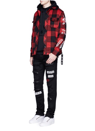 Figure View - Click To Enlarge - HACULLA - 'Punk Work' check plaid flannel jacket