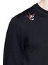 Detail View - Click To Enlarge - TIM COPPENS - Bird and mask embroidered patch sweatshirt