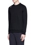 Front View - Click To Enlarge - TIM COPPENS - Bird and mask embroidered patch sweatshirt