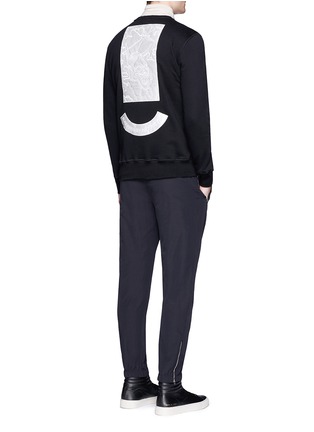 Figure View - Click To Enlarge - TIM COPPENS - Bird and mask embroidered patch sweatshirt
