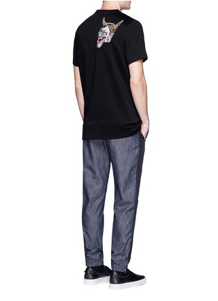 Figure View - Click To Enlarge - TIM COPPENS - Bird and devil embroidered patch T-shirt