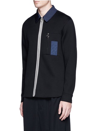 Front View - Click To Enlarge - TIM COPPENS - Contrast collar shirt jacket