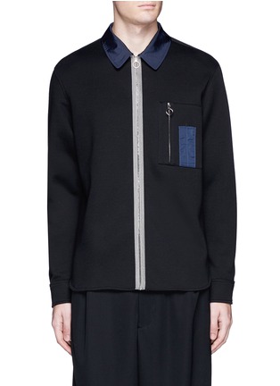 Main View - Click To Enlarge - TIM COPPENS - Contrast collar shirt jacket