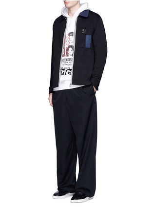 Figure View - Click To Enlarge - TIM COPPENS - Contrast collar shirt jacket