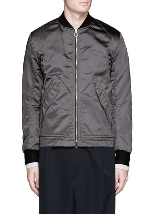 Main View - Click To Enlarge - TIM COPPENS - Lace-up detail bomber jacket