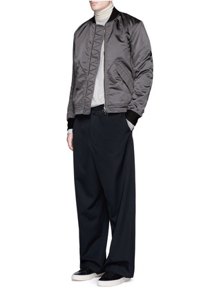 Figure View - Click To Enlarge - TIM COPPENS - Lace-up detail bomber jacket