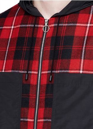 Detail View - Click To Enlarge - TIM COPPENS - Check plaid hooded shirt jacket