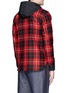 Back View - Click To Enlarge - TIM COPPENS - Check plaid hooded shirt jacket