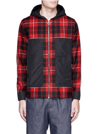 Main View - Click To Enlarge - TIM COPPENS - Check plaid hooded shirt jacket