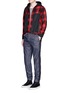 Figure View - Click To Enlarge - TIM COPPENS - Check plaid hooded shirt jacket