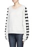 Front View - Click To Enlarge - 73115 - Ribbon appliqué cotton sweatshirt