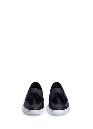 Front View - Click To Enlarge - JIMMY CHOO - Griffin' tassel leather skate slip-ons