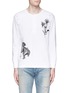Main View - Click To Enlarge - SAAM1 - 'Violet' tiger embroidery Henley shirt