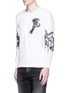 Front View - Click To Enlarge - SAAM1 - 'Sweet Pea' dragon embroidery Henley shirt