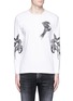Main View - Click To Enlarge - SAAM1 - 'Sweet Pea' dragon embroidery Henley shirt