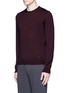 Front View - Click To Enlarge - ARMANI COLLEZIONI - Wool crew neck sweater