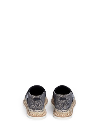 Back View - Click To Enlarge - KENZO - Logo print suede espadrilles