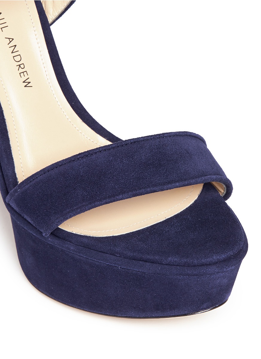 PAUL ANDREW 'Stanton' suede platform sandals