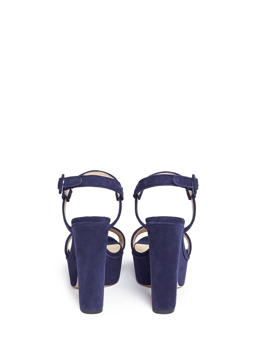 PAUL ANDREW 'Stanton' suede platform sandals