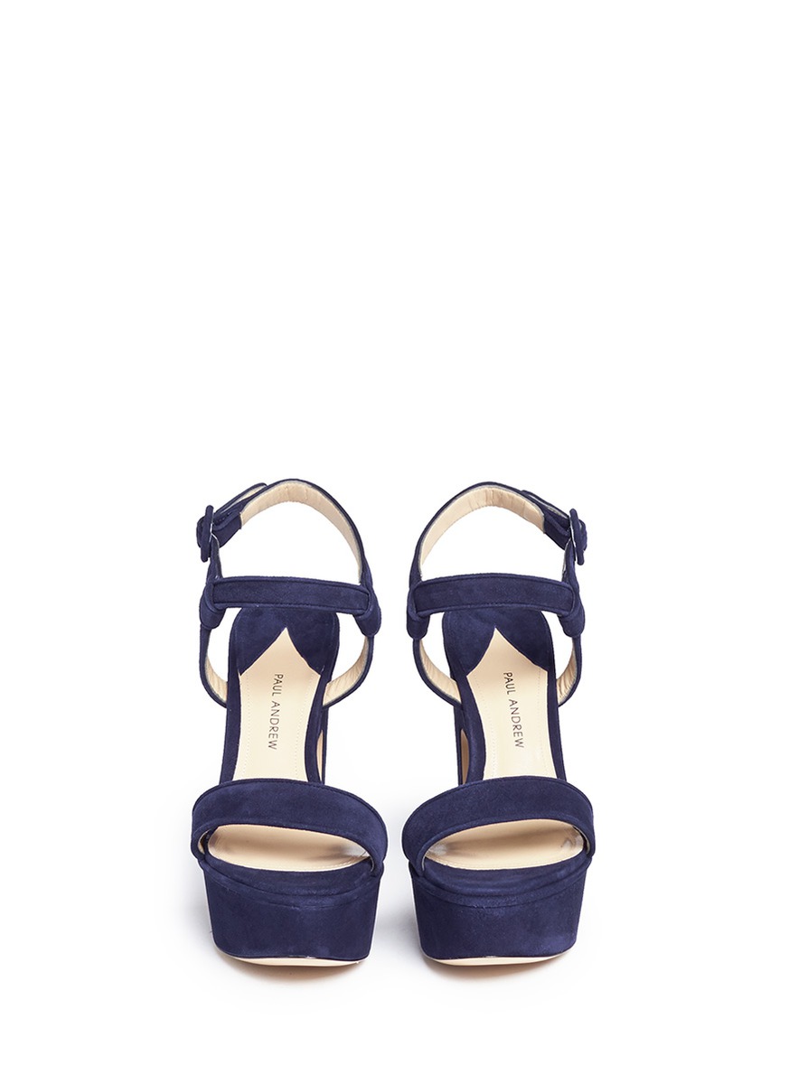 PAUL ANDREW 'Stanton' suede platform sandals