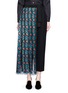Main View - Click To Enlarge - DELPOZO - Detachable geometric print tulle overlay pleated pants