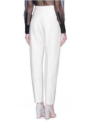 Back View - Click To Enlarge - DELPOZO - Pleat bonded jersey pants