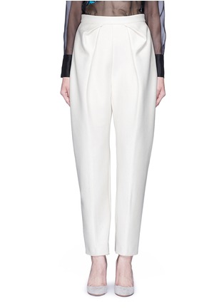 Main View - Click To Enlarge - DELPOZO - Pleat bonded jersey pants