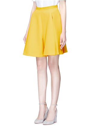 Front View - Click To Enlarge - DELPOZO - Virgin wool crepe shorts